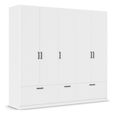 Rauch Bari 226cm 5 Door Wardrobe with Drawers - Alpine White