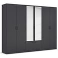 Rauch Bari 271cm 6 Door Combi Wardrobe - Metallic Grey