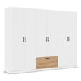 Rauch Bari 271cm 6 Door Wardrobe - Alpine White and Artisan Oak
