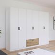 Rauch Bari 271cm 6 Door Wardrobe - Alpine White and Artisan Oak