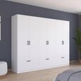 Rauch Bari 271cm 6 Door Wardrobe with Drawers - Alpine White