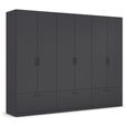Rauch Bari 271cm 6 Door Wardrobe with Drawers - Metallic Grey