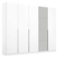 Rauch Bellezza 230cm 5 Door Wardrobe - Alpine White and Silk Grey