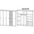 Rauch Bellezza 230cm 5 Door Wardrobe - Alpine White and Silk Grey