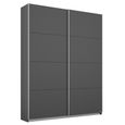 Rauch Belluno 136cm 2 Door Sliding Wardrobe - Metallic Dark Grey