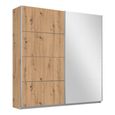 Rauch Belluno 181cm 2 Door Sliding Wardrobe with Mirror - Artisan Oak