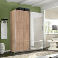 Rauch Belluno 181cm 2 Door Sliding Wardrobe with Mirror - Sonoma Oak
