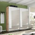 Rauch Belluno 226cm 2 Door Sliding Mirrored Wardrobe - Artisan Oak