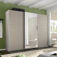 Rauch Belluno 271cm 3 Door Sliding Wardrobe with Mirror - Champagne