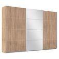 Rauch Belluno 271cm 3 Door Sliding Wardrobe with Mirror - Sonoma Oak