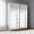 Beluga Extra Sliding Wardrobe - 137cm - 2 Door - Mirrored - Silk Grey