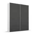 Beluga Extra Sliding Wardrobe - 137cm - 2 Door - Alpine White & Graphite