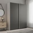 Beluga Extra Sliding Wardrobe - 137cm - 2 Door - Alpine White & Graphite