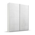 Beluga Extra Sliding Wardrobe - 137cm - 2 Door - Alpine White & White High Gloss