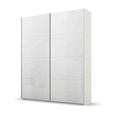 Beluga Extra Sliding Wardrobe - 137cm - 2 Door - Alpine White & White High Gloss