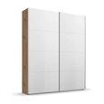 Beluga Extra Sliding Wardrobe - 137cm - 2 Door - Artisan Oak & Alpine White