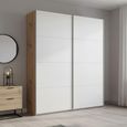 Beluga Extra Sliding Wardrobe - 137cm - 2 Door - Artisan Oak & Alpine White