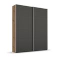 Beluga Extra Sliding Wardrobe - 137cm - 2 Door - Artisan Oak & Graphite