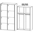 Beluga Extra Sliding Wardrobe - 137cm - 2 Door - Artisan Oak & White High Gloss