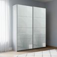 Rauch Beluga Extra 137cm 2 Door Sliding Wardrobe - Silk Grey and Silk Grey Glass