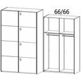 Beluga Extra Sliding Wardrobe - 137cm - 2 Door - White High Gloss & Artisan Oak Front