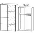 Rauch Beluga Extra 137cm 2 Door Sliding Wardrobe with Grey Mirror - Graphite