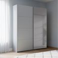 Rauch Beluga Extra 137cm 2 Door Sliding Wardrobe with Grey Mirror - Silk Grey
