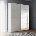 Beluga Extra Sliding Wardrobe - 137cm - 2 Door - Mirror - Alpine White