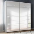 Beluga Extra Sliding Wardrobe - 181cm - 2 Door - Mirrored - Silk Grey