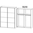 Beluga Extra Sliding Wardrobe - 181cm - 2 Door - Alpine White