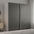 Beluga Extra Sliding Wardrobe - 181cm - 2 Door - Alpine White & Graphite
