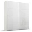 Beluga Extra Sliding Wardrobe - 181cm - 2 Door - Alpine White & White High Gloss