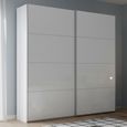 Beluga Extra Sliding Wardrobe - 181cm - 2 Door - Alpine White & White High Gloss