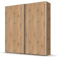 Beluga Extra Sliding Wardrobe - 181cm - 2 Door - Artisan Oak