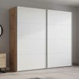 Beluga Extra Sliding Wardrobe - 181cm - 2 Door - Artisan Oak & Alpine White
