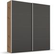 Beluga Extra Sliding Wardrobe - 181cm - 2 Door - Artisan Oak & Graphite