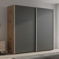 Beluga Extra Sliding Wardrobe - 181cm - 2 Door - Artisan Oak & Graphite
