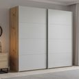 Beluga Extra Sliding Wardrobe - 181cm - 2 Door - Artisan Oak & Silk Grey