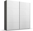Beluga Extra Sliding Wardrobe - 181cm - 2 Door - Graphite & Alpine White