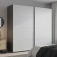 Beluga Extra Sliding Wardrobe - 181cm - 2 Door - Graphite & Silk Grey