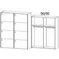 Beluga Extra Sliding Wardrobe - 181cm - 2 Door - Graphite & White High Gloss