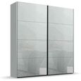 Rauch Beluga Extra 181cm 2 Door Sliding Wardrobe - Silk Grey and Silk Grey Glass
