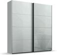 Beluga Extra Sliding Wardrobe - 181cm - 2 Door - Silk Grey & Silk Grey Glass Front