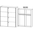 Beluga Extra Sliding Wardrobe - 181cm - 2 Door - White High Gloss & Alpine White Front