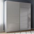 Rauch Beluga Extra 181cm 2 Door Sliding Wardrobe with Grey Mirror - Silk Grey