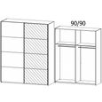 Beluga Extra Sliding Wardrobe - 181cm - 2 Door - Mirror - Alpine White