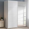Beluga Extra Sliding Wardrobe - 181cm - 2 Door - Mirror - Alpine White