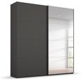 Beluga Extra Sliding Wardrobe - 181cm - 2 Door - Mirror - Graphite