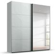 Beluga Extra Sliding Wardrobe - 181cm - 2 Door - Mirror - Silk Grey
