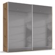 Rauch Beluga Extra 226cm 2 Door Sliding Grey Mirrored Wardrobe - Artisan Oak